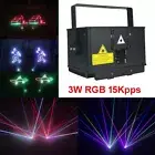 3W ILDA 3000mW RGB Laser Light DMX Animation Projector Show DJ Party Stage Light