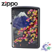 在飛比找蝦皮商城優惠-Zippo 美系經典打火機 日系 櫻 富士 - 彩繪冰晶黑 