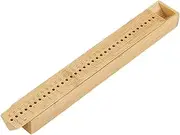 BENECREAT Bamboo Bookbinding Punching Tool with Piercing, Guide Book Binding Tool, Hand Account Binding Kit for Book Lover Punching, Navajo White, 8.86x1.22x0.8 Inch