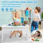 Kids Table and Chair Set Blocks Building Toy Storage Study Play Activity Desk