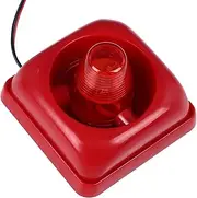 Fire Sound Light Alarm, Ultra Loud 115DB Red Flashing Strobe Siren with ABS Material for Industrial Safety