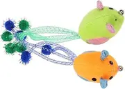 LIGHTAOTAO 2pcs Cat Stuffed Mouse Funny Kitten Plush for Indoor Play Soft Material Engaging Stimulate Activity and Keep Cats Entertained