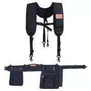 Essential Tool Belt Set With Suspenders, Ideal for Framers, Carpenters and Co...