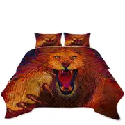 Charging Leo Artistic Painting of a Lion Coverlet