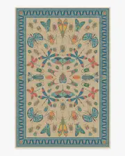200' x 290' | Machine Washable Runner Rug | Kid & Pet Friendly | Indoor Rug | Iris Apfel Flutterby Multicolour Tufted Rug | Ruggable