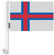 Pixelforma Faroe Islands Car Flag Polyester 10 Pieces 14 x 21 cm