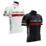 Retro California Republic Cycling Jersey Bicycle Jersey Bike Jersey Cycling Tops
