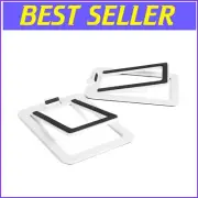 White Tilted Speaker Stands for Small Studio Monitors - 6 lb Support Capacity