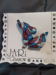 JARi Designs Handcrafted Originals Polymer Clay Mult Blue Dog Pin Brooch