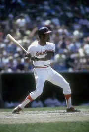Paul Blair Baltimore Orioles stands at the plate waiting on a pit- 1974 Photo