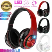 Foldable Wireless Bluetooth 5.0 Headphones Noise Cancelling Stereo Bass Headset