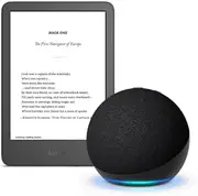 New Amazon Kindle (2024 release) Black and Echo Dot (5th Gen) Charcoal