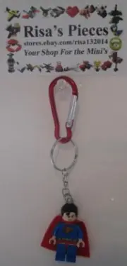 LEGO Mini-Figure Carabiner Keychain - Superman (1 Keychain)
