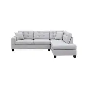 Foret 4/5 Seater Light Grey Sofa Modular Corner Lounge Chaise Couch