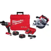 Milwaukee Cordless Drill/Driver Kit 1/2" 18V Brushless w/ 6-1/2" Circular Saw