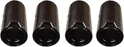4 Pcs Black/Silver/Blue Tip Compatible For BMW M2 F87 M3 F80 M4 F82 M5 F10 M6 F12 IN70MM OUT92MM Length 120MM Carbon Exhaust Tip(IN70 OUT92MMBlack)