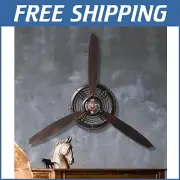26.4-Inch Metal Airplane Propeller Decor - Elegant Wall Art for Aviation Lovers
