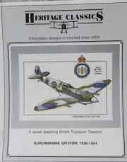 Cross Stitch Chart Heritage Crafts Classics Supermarine Spitfire RAF