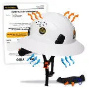 KwikSafety TORTOISE SHELL Full Brim Style Hard Hat ANSI OSHA Type 1 Class C