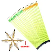 12pcs 30 " Shafts Compound Bow Carbon Arrow +6pcs Arrow Broadheads Arrow Tips