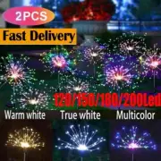 2pcs Fireworks Fairy String LED Lights Starburst Solar Xmas Garden Night Lamp AU