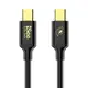 iSee USB-C to C 45W PD鋁合金充電傳輸線1.5M-黑色（IC-CC756K）
