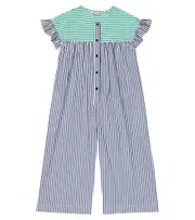 [Il Gufo] Il Gufo Striped cotton-blend jumpsuit Y 10 multicoloured