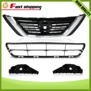 Front Upper Lower Grille Retainer Bumper Brackets For Nissan Altima 2016 17 2018 (for: Nissan)