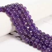50 Strand 15" Wholesale Natural Amethyst Stone Round Spacer Loose Beads8MM DIY