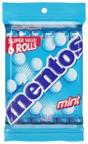 Mentos Chewy Mint Candy Roll, Mint, Non Melting (Pack of 6)