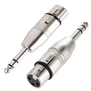 2-Pack XLR Female to 1/4" TRS Adapter Balanced Female XLR to Quarter Inch 6.3...