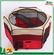 『NEPTUNE』35" Red Pet Playpen Dog Puppy Soft Exercise Kennel Crate Cage M PC03-P