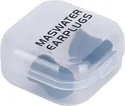 Silicone Waterproof Noise Reduction Ear Plug Swimming Earplug for Ear Care Accessory (Gray large+PP box)