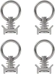 MOTO4U Single Stud Fitting Tie Down Anchor Quick Release Ring Spring Bolt L Track Fitting Airline Track 4pack Black