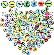 ADOCARN 100Pcs Mixed Style Decorative Glass Eyes for Doll Making Fine Workmanship Gemstone Patches DIY Materials for Crafts for Halloween Projects