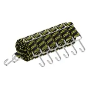 6Pcs 79 Inch Adjustable Bungee Cords Straps with Hooks, Black Yellow