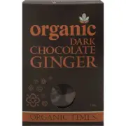 Organic Times Dark Chocolate Ginger 150g