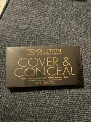 Revolution Cover & Conceal Ultra Cover & Concealer Palette Medium-Dark BNIB