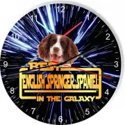 Best Springer Spaniel Dog Galaxy Wars Space Star Kitchen Livingroom Clock