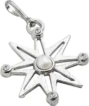 [Alex and Ani] PC21CHSBS,Starburst Charm,.925 Sterling Silver,Clear, Add-on Charms, One Size, Brass, No Gemstone