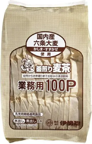 日本 伊勢惣 釜煎麥茶 六条大麥 夏日必備 冷熱皆可 沖泡 冷泡 飲料 茶飲 涼爽 消暑 【小福部屋】