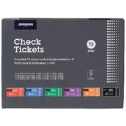 J.Burrows Check Ticket Book 72 Pack