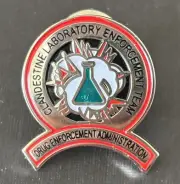 NIP DEA Clandestine Laboratory Enforcement Team Lapel Pin Drug Enforcement Admin