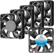 WINSINN 50mm 12V Fan - Hydraulic Bearing 6000 RPM 5010 Cooling Fan Replacement for 3D Printers/Computer Cases/Small Appliances, 30cm Cable with XH2.54-2PIN, Brushless 50x10mm (5Pcs)