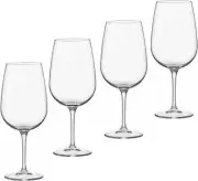 Bormioli Rocco Spazio 17 oz Large Wine Glass, Made in Italy Wine Glass, Set of 4
