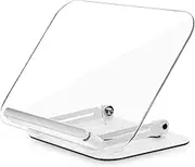 LOPUNER Adjustable Rotatable Book Stand for Reading Recipe Book Holder Multi Functional Desktop Tablet Riser with Page Clips Design for Cooking and Studying