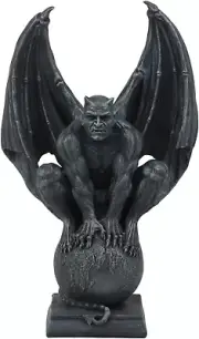 Ebros Devil'S Carnal Grip on the World Lucifer Satan Crouching on the Globe Stat