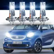 For Smart Fortwo 2008-2015 LED Headlight Bulbs Hi & Lo Beam Qty 4 6000K White (for: Smart)