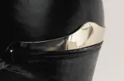 WESTERN COWBOY BOOT HEEL GUARDS Smooth Silver Plated - -SET 2