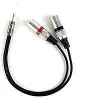 ROBAUN 3.5mm 1/8'' Jack to 2 XLR 3Pin Cable Adapter, 3.5MM Male to Dual XLR Male/Female Breakout Y Splitter Cable 0.3-5m(D1002-MM-Black-Red,2m)